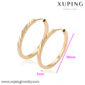 29361-Xuping venta caliente moda 18K chapado en oro pendiente del aro para las mujeres